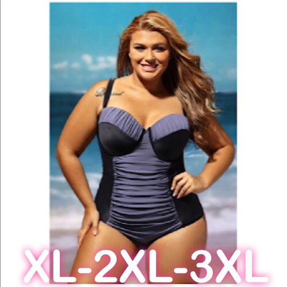 plus size ruched swimsuit